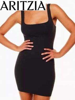Aritzia Babaton Sleeveless Square Neck Contour Mini Dress
